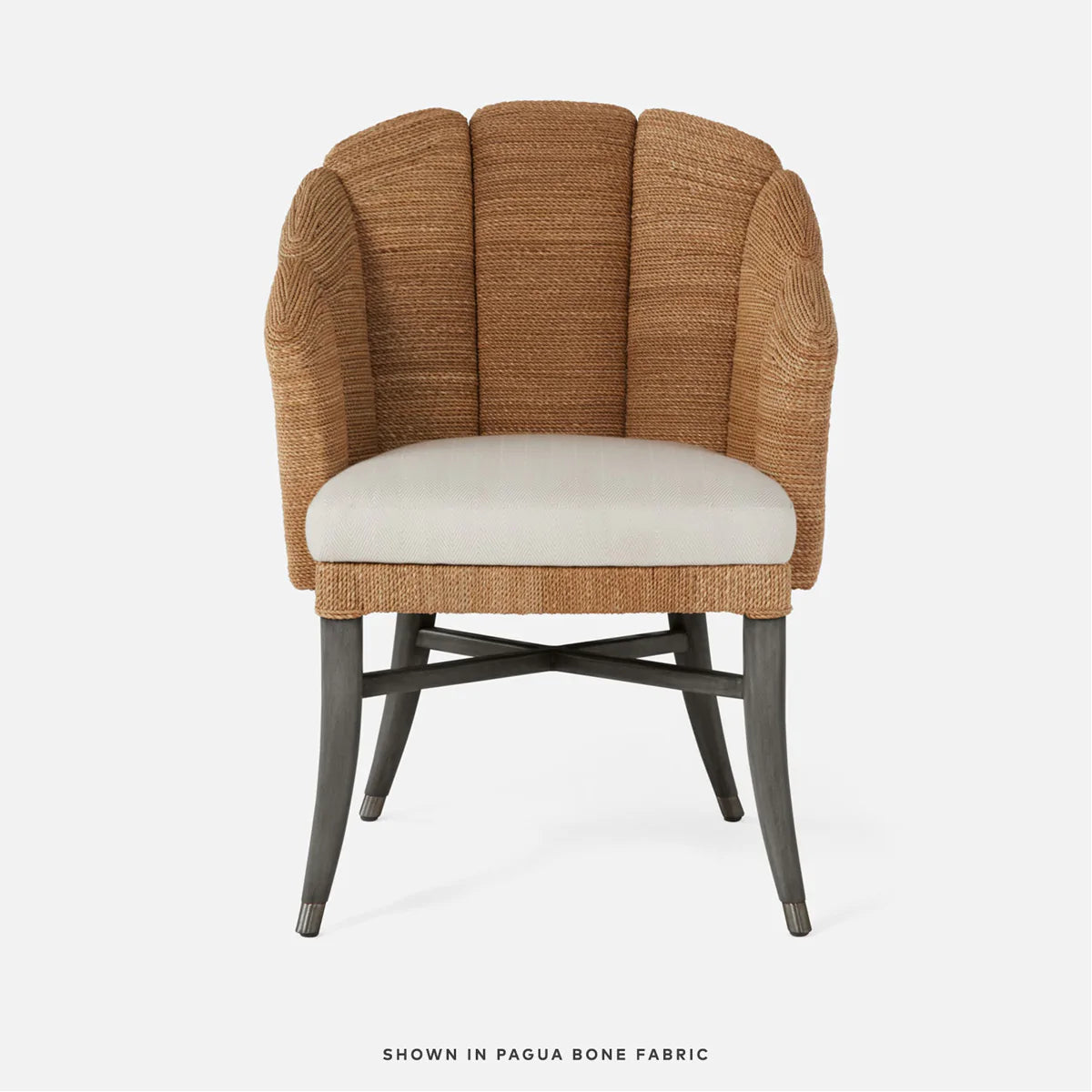 Made Goods Vivaan Shell Upholstered Dining Chair in Weser Fabric