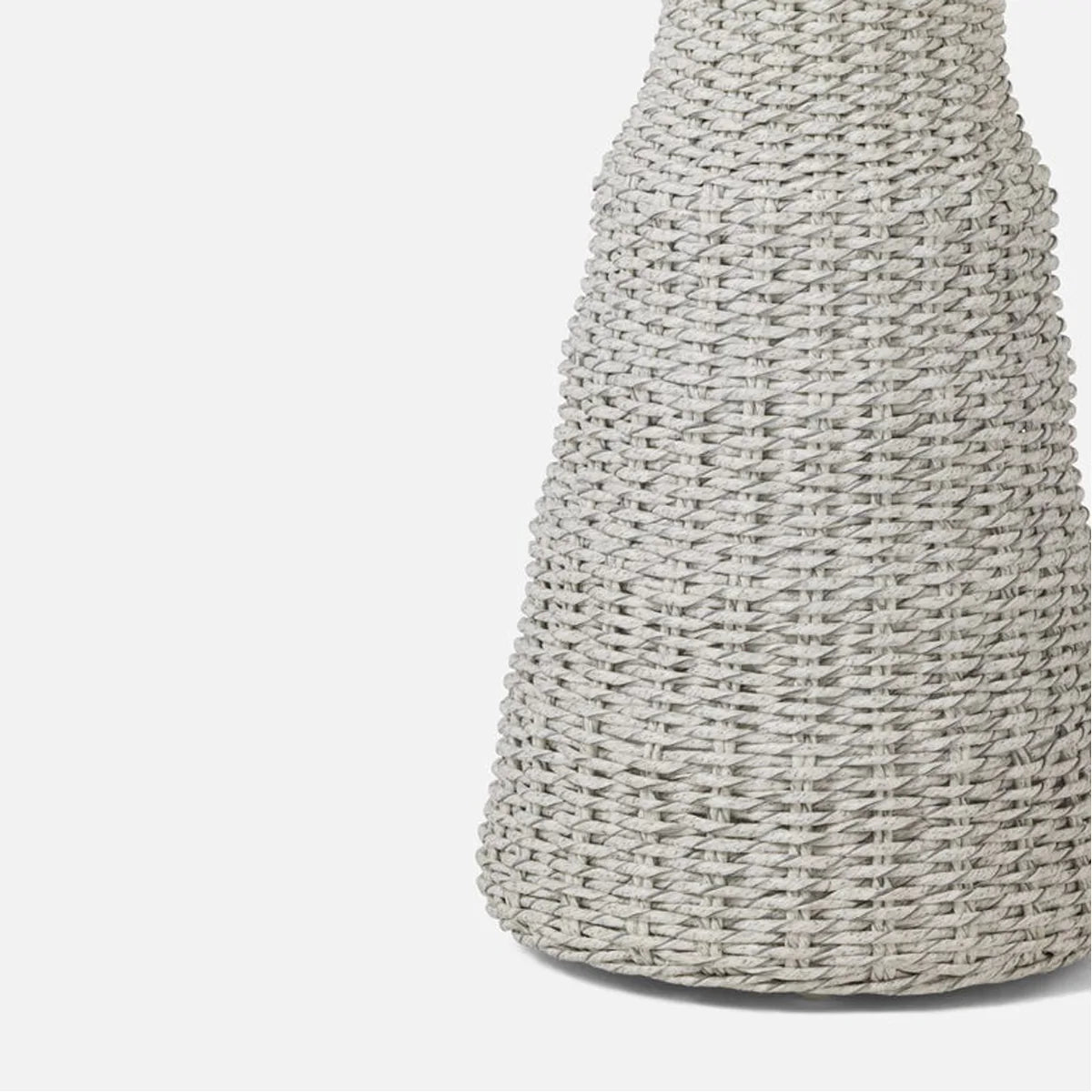 Made Goods Viv Woven Wicker Hourglass-Shaped Outdoor Drink Table