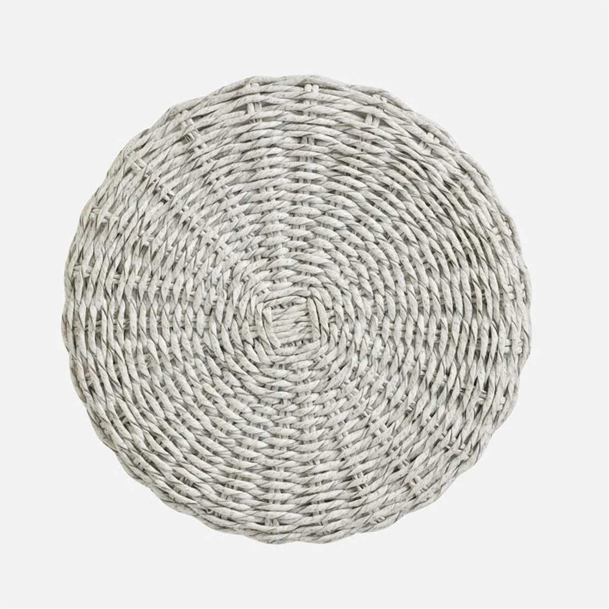 Made Goods Viv Woven Wicker Hourglass-Shaped Outdoor Drink Table