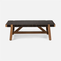 Made Goods Wentworth Faux Wicker Teak Coffee Table