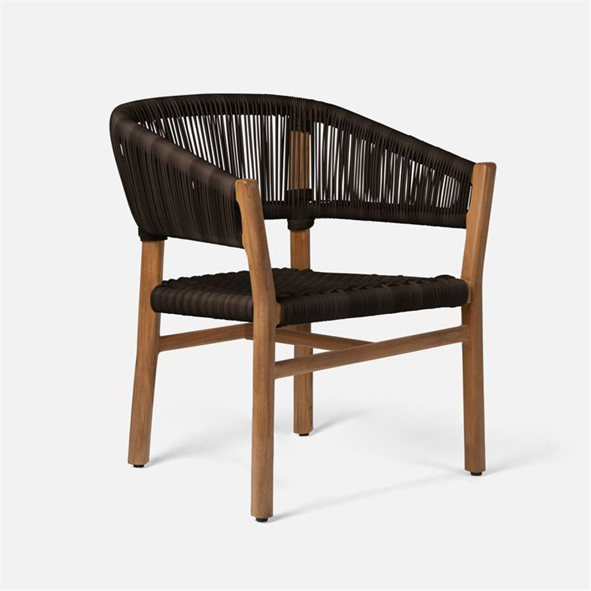 Made Goods Wentworth Dark Espresso and Natural Outdoor Dining Chair