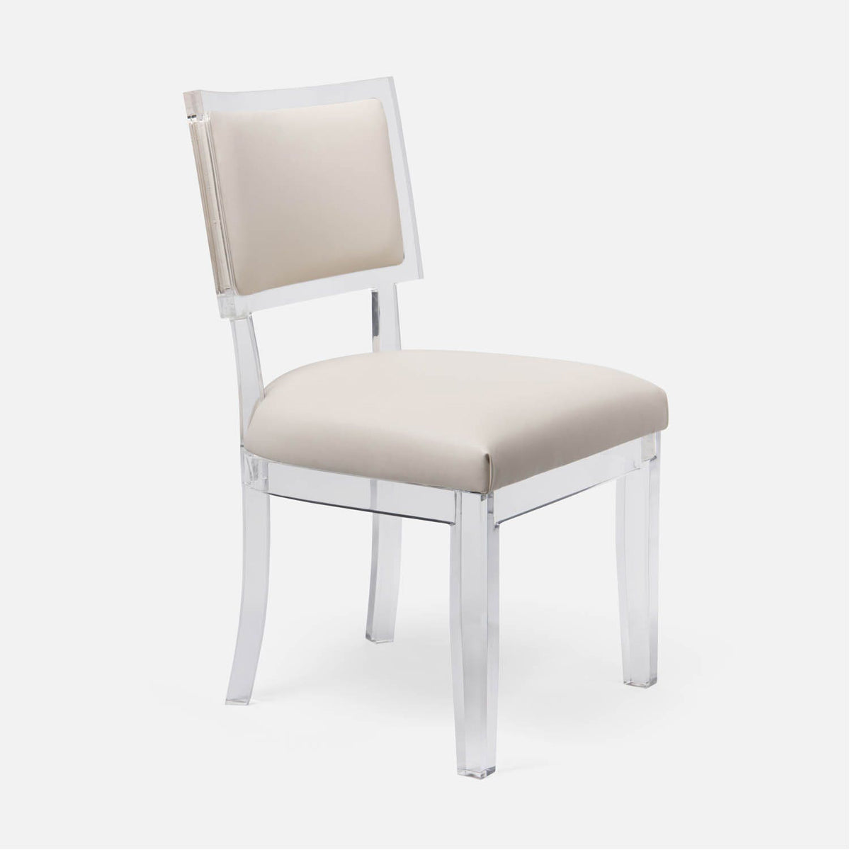 Made Goods Winston Clear Acrylic Dining Chair, Alsek Fabric