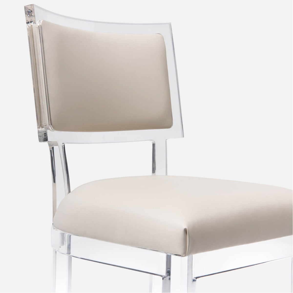 Made Goods Winston Clear Acrylic Dining Chair, Alsek Fabric