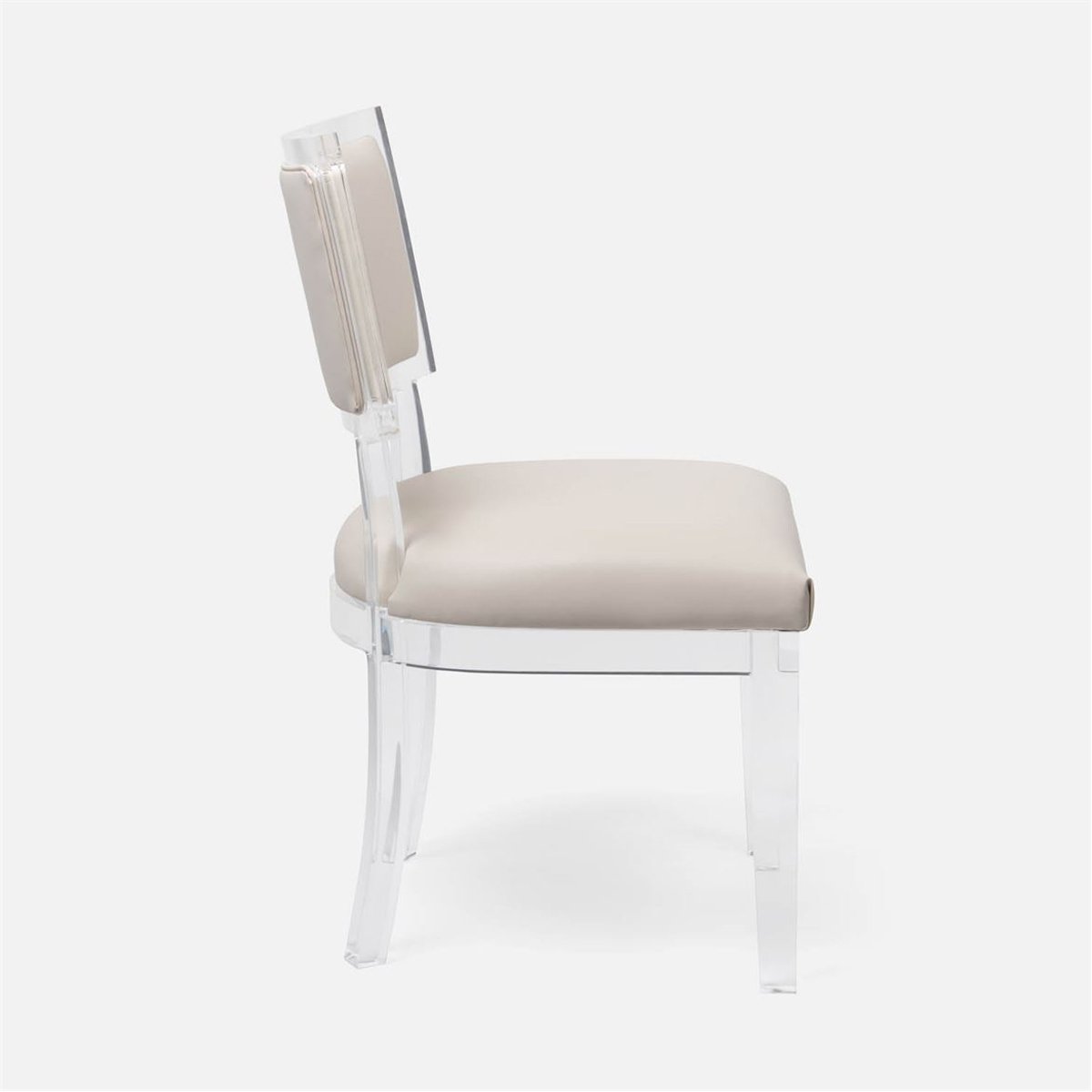 Made Goods Winston Clear Acrylic Dining Chair, Volta Fabric