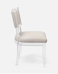 Made Goods Winston Clear Acrylic Dining Chair in Clyde Fabric