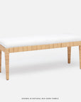 Made Goods Wren Upholstered Rattan Double Bench in Severn Canvas