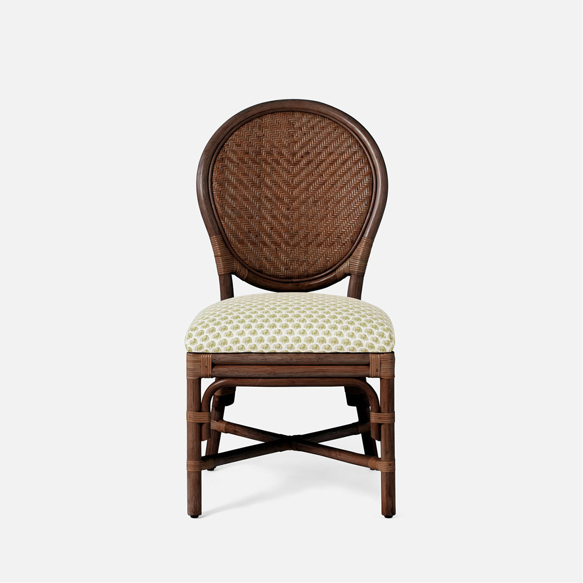 Made Goods Zondra French-Style Woven Dining Chair in Arno Fabric