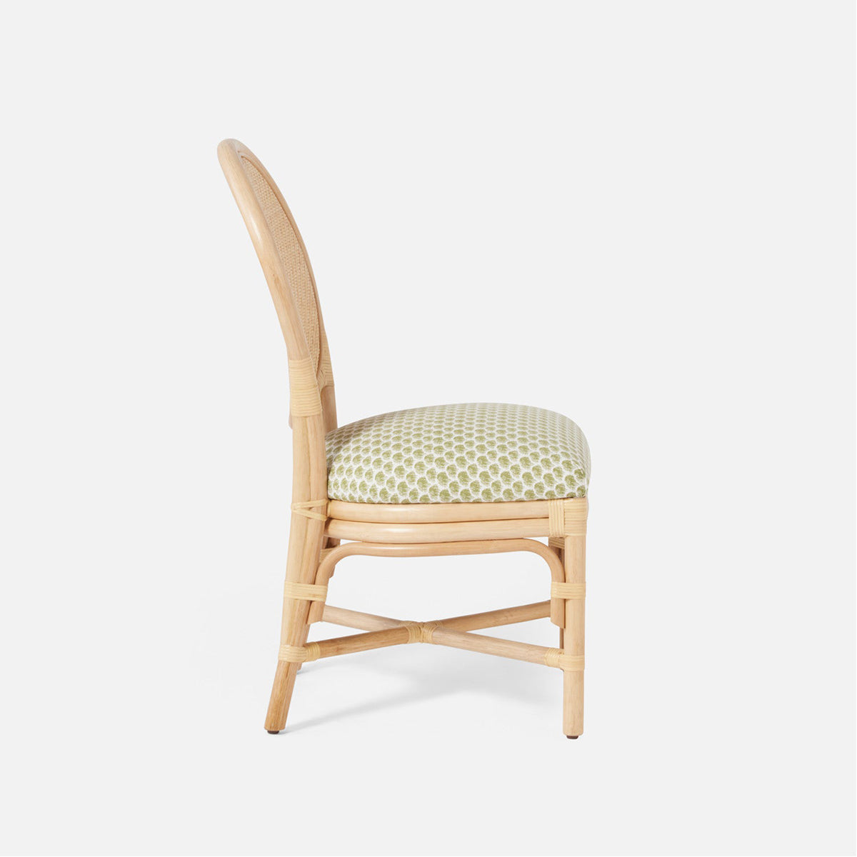 Made Goods Zondra French-Style Woven Dining Chair in Havel Velvet