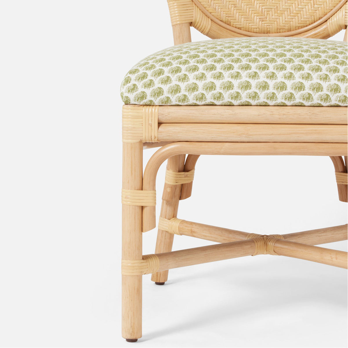 Made Goods Zondra French-Style Woven Dining Chair in Nile Fabric