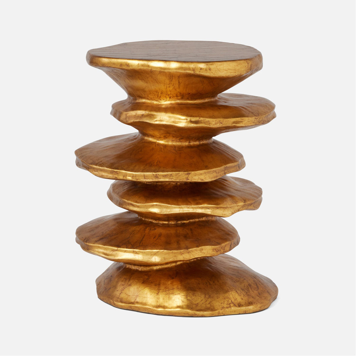 Made Goods Zuri Accent Table in Aged Gold Resin