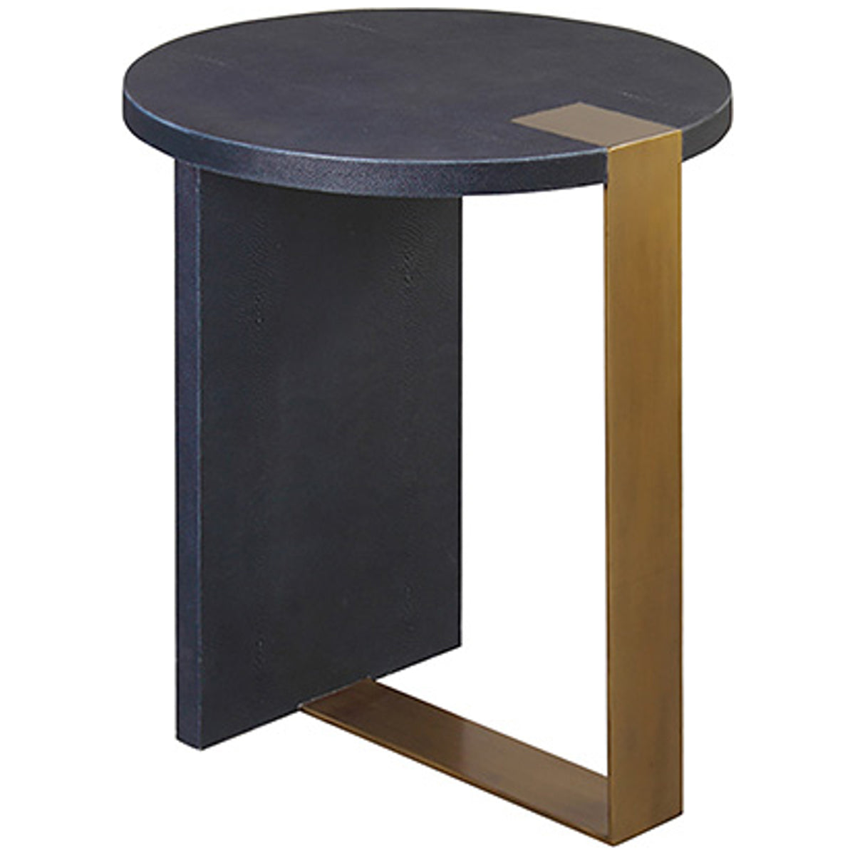 Worlds Away Round Side Table in Antique Brass