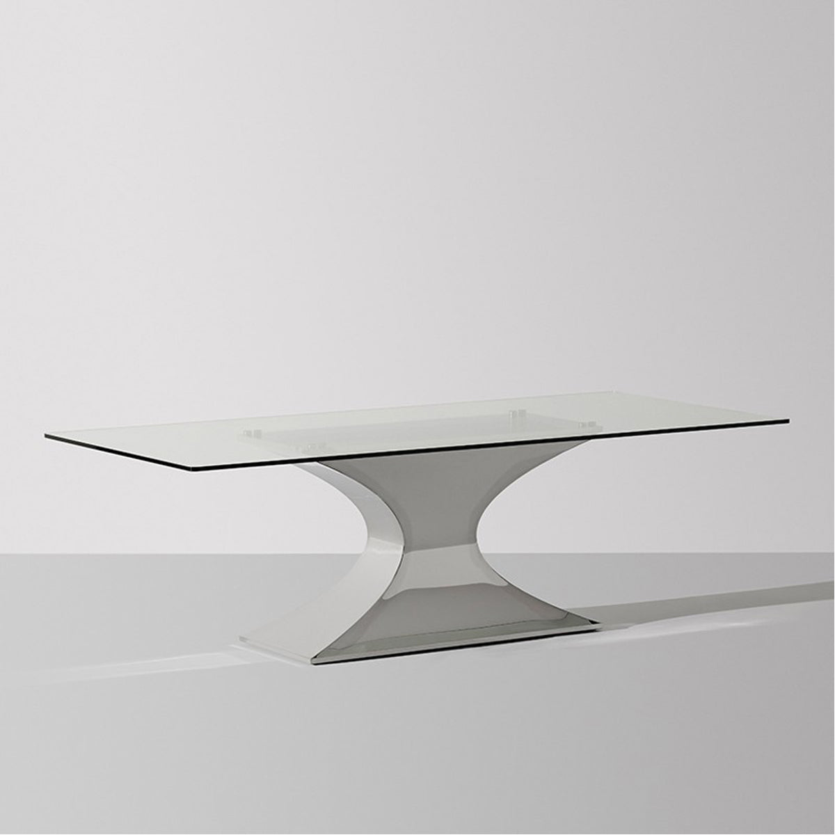 Nuevo Living Praetorian Dining Table - Clear Tempered Glass