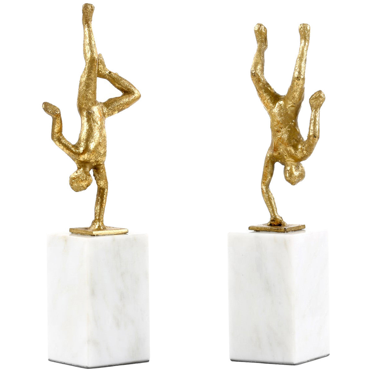 Villa &amp; House Gold Handstand Statue Pair