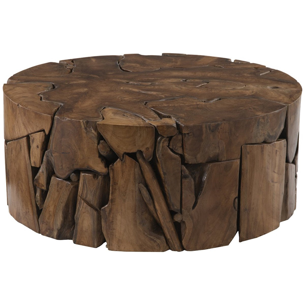 Phillips Collection Teak Chunk Coffee Table, Round