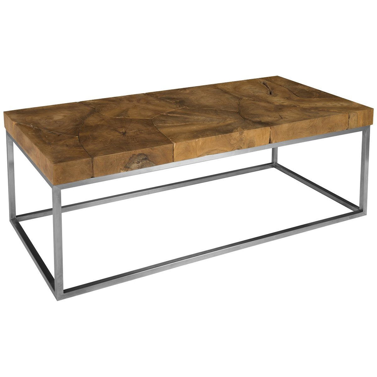 Phillips Collection Teak Puzzle Coffee Table, Rectangle