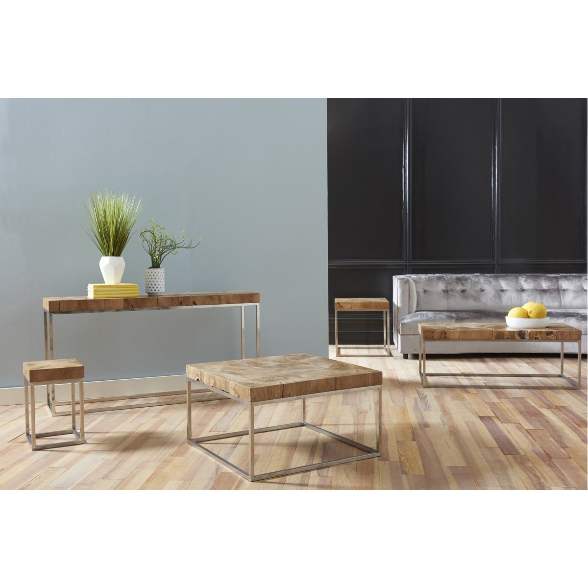 Phillips Collection Teak Puzzle Coffee Table, Square