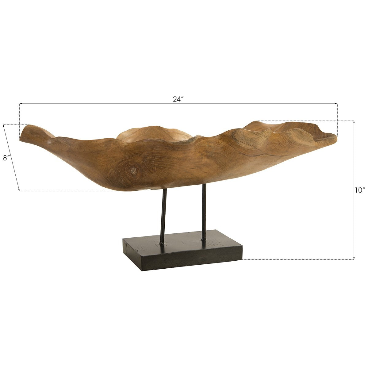 Phillips Collection Carved Leaf Sculpture on Stand