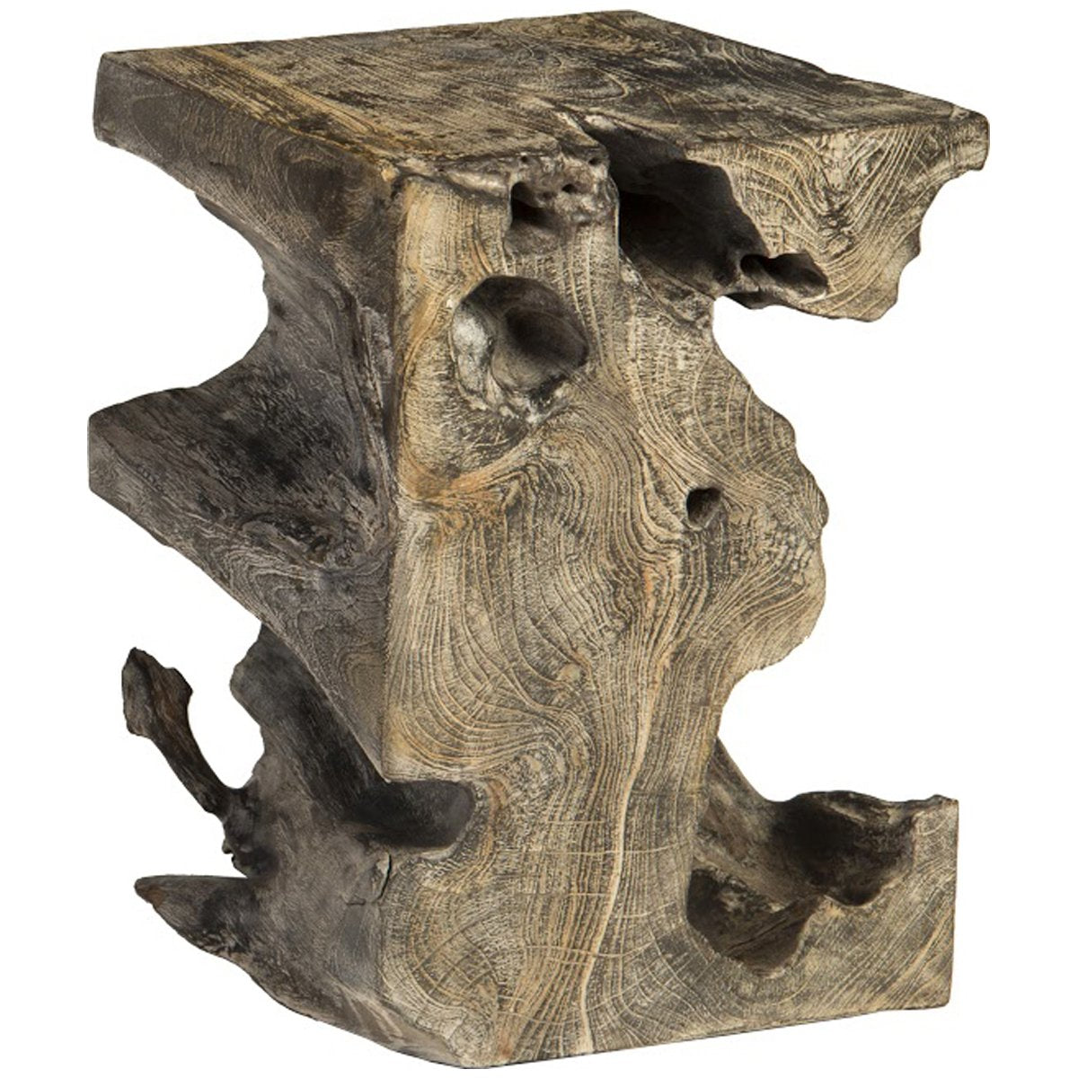 Phillips Collection Black Wash Stool