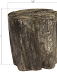 Phillips Collection Black Wash Stool - Round