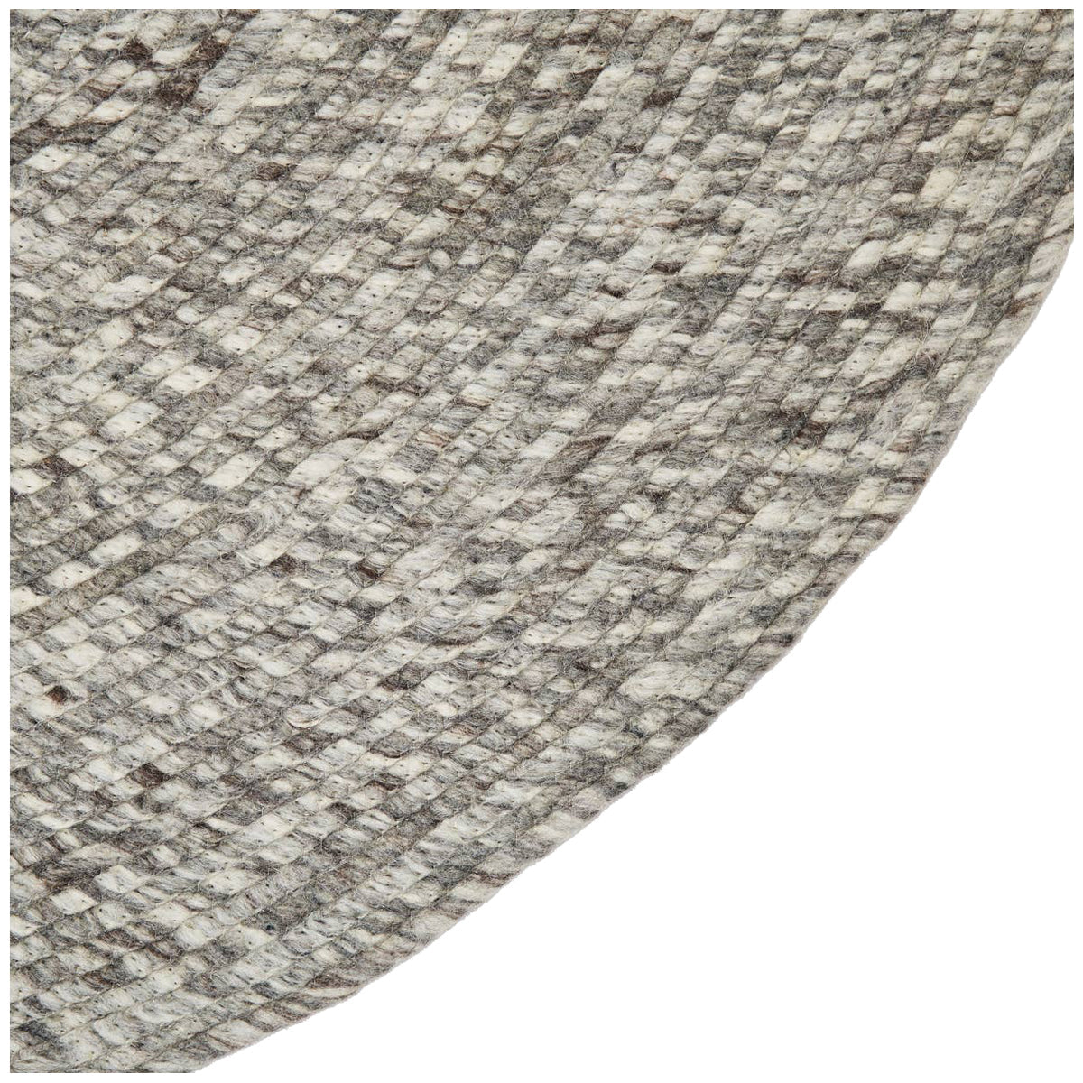 Jaipur Idriss Tenby Solid Gray White Round IDS02 Area Rug