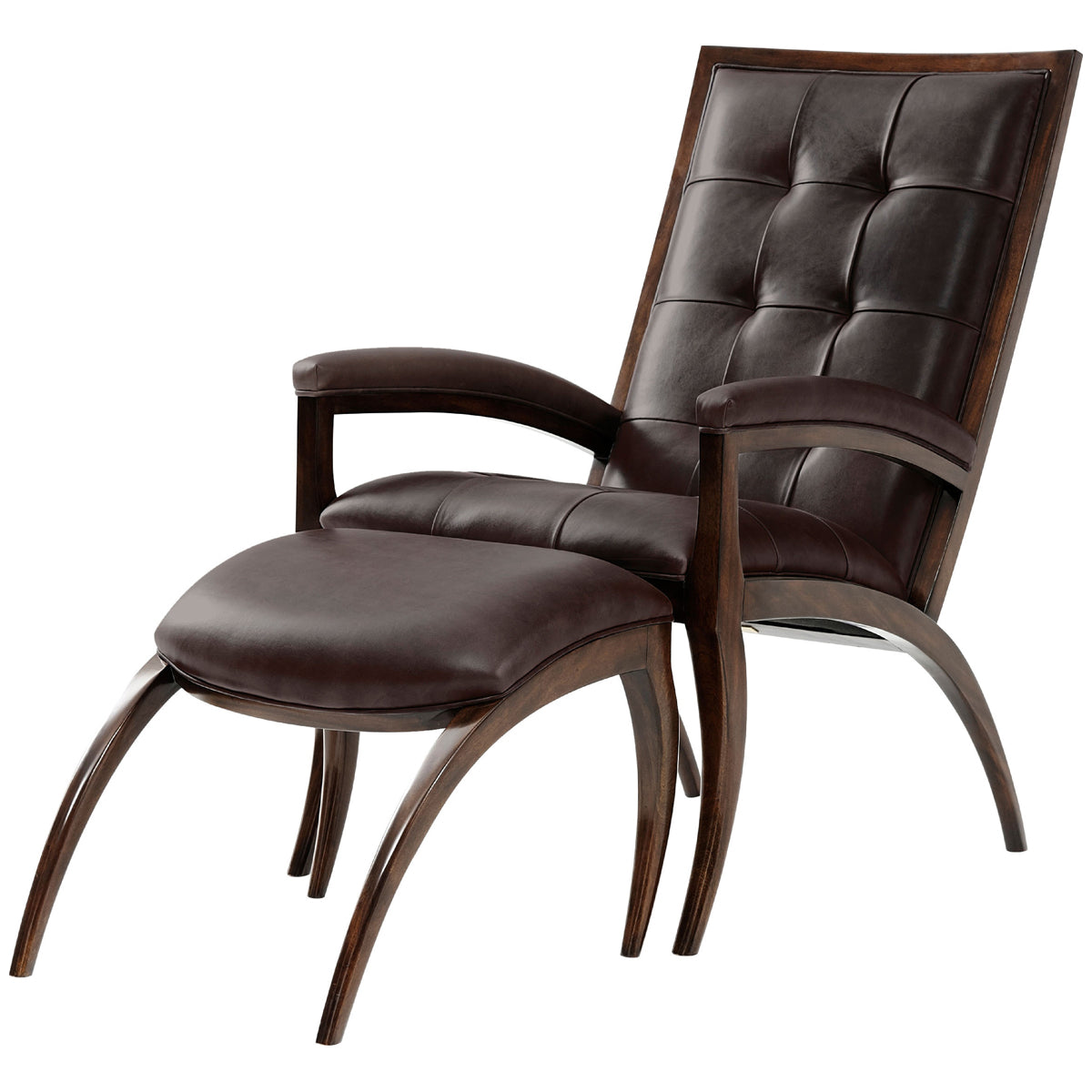 Theodore Alexander Arc Chair & Ottoman
