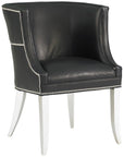 Hickory White Leather Pull-Up Chair