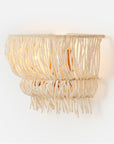 Made Goods Aida 2-Light Sconce with Gathered Strands of Coco Beads