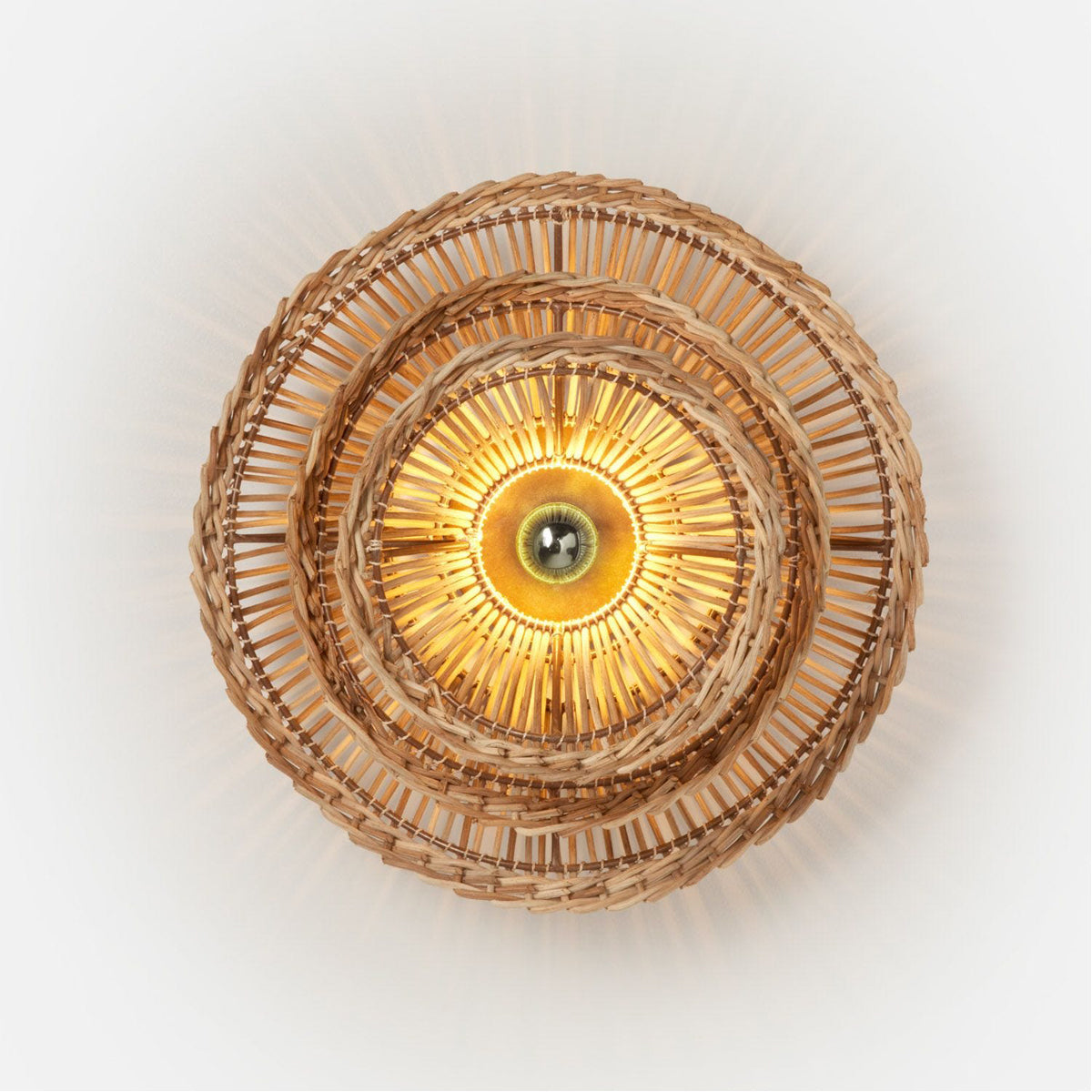 Made Goods Alondra Layered Rattan Floral Sconce