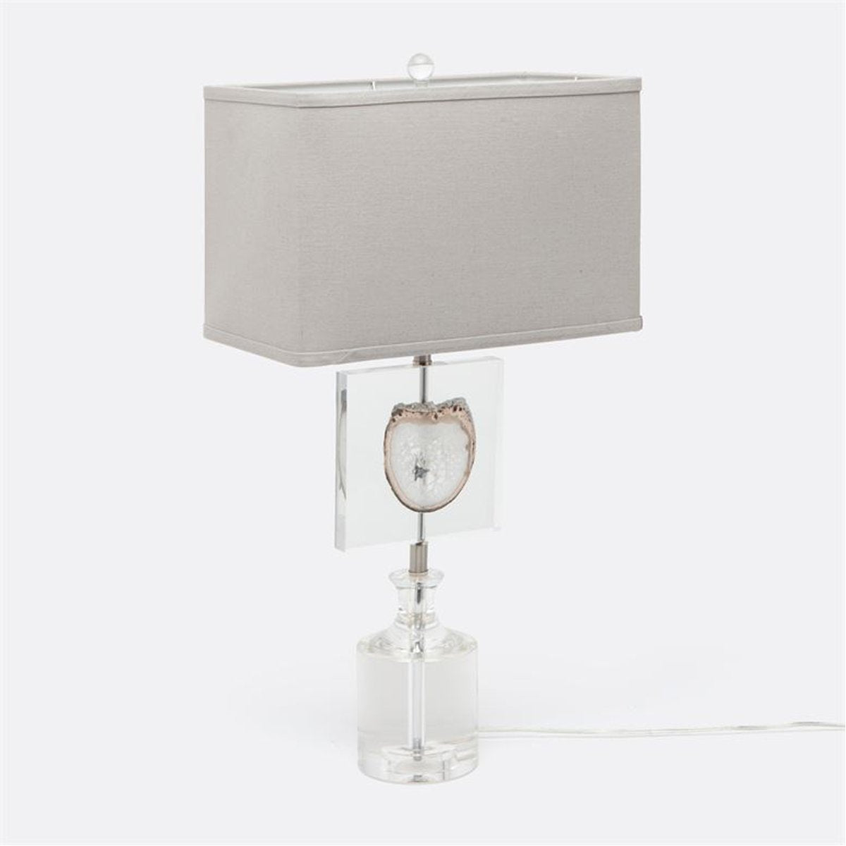 Made Goods Lise Glass with Agate Table Lamp