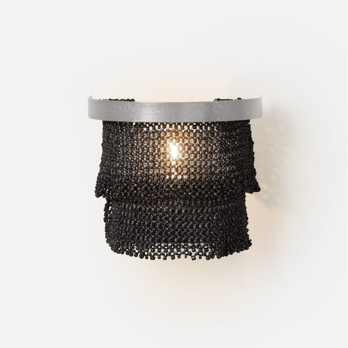 Made Goods Patricia Sconce Tiered Woven Coco Bead sconce