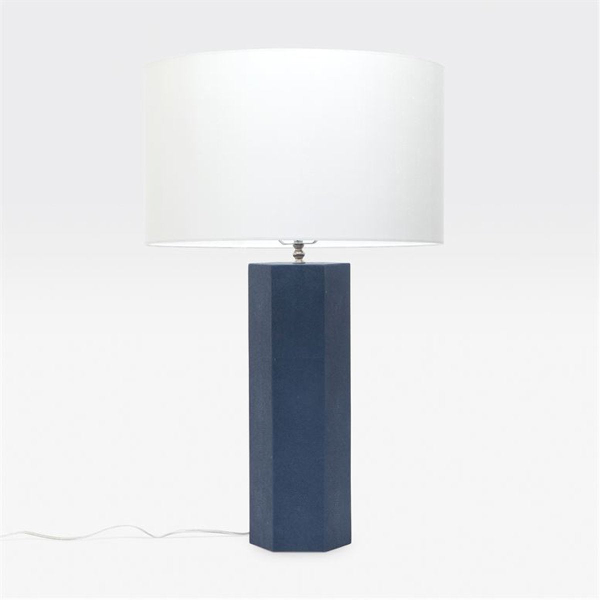 Made Goods Poston Large Hexagonal Realistic Faux Shagreen Table Lamp