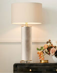 Made Goods Tavis Faux Linen Pillar Table Lamp
