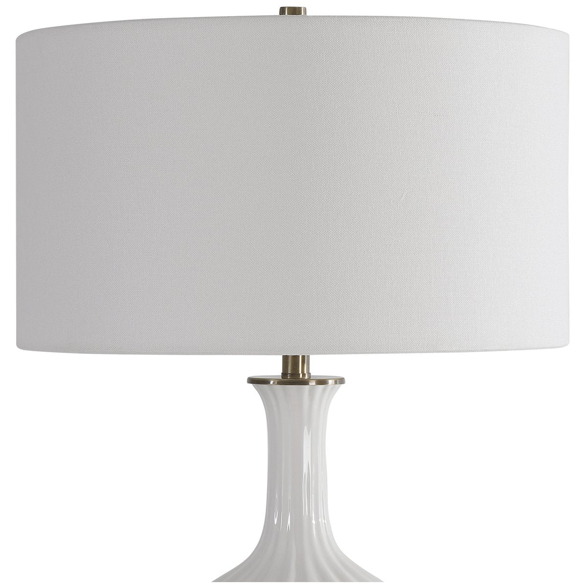 Uttermost Strauss White Ceramic Table Lamp
