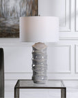 Uttermost Waves Blue and White Table Lamp