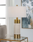 Uttermost Adelia Ivory and Brass Table Lamp
