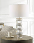 Uttermost Band Together Crystal and Wood Table Lamp