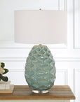 Uttermost Laced Up Sea Foam Glass Table Lamp