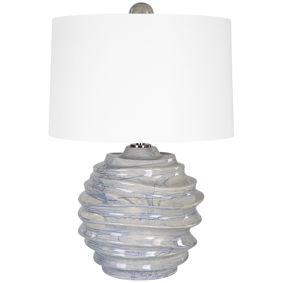 Uttermost Waves Blue and White Accent Lamp