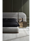Caracole La Moda Upholstered Panel Bed with Wing Panels