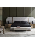 Caracole La Moda Upholstered Panel Bed with Wing Panels
