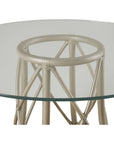 Baker Furniture Gondola 48" Round Dining Table MCA3034, Salt Metallic