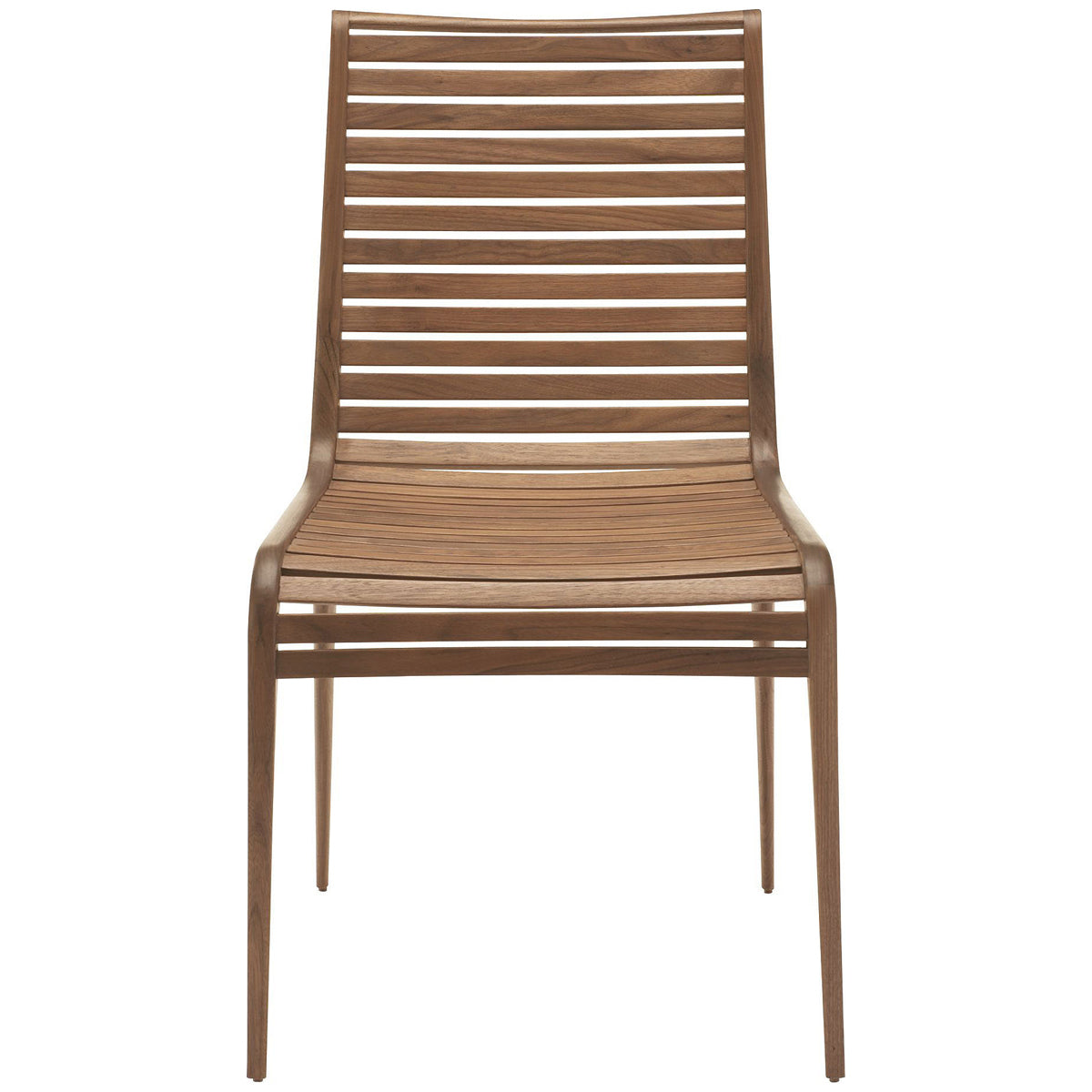 Baker Furniture Slatted Walnut Chair MCM411