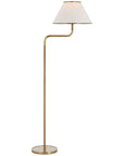 Visual Comfort Rigby Medium Bridge Arm Floor Lamp with Linen Shade