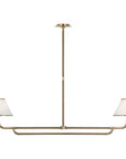 Visual Comfort Rigby Large Linear Chandelier with Linen Shade
