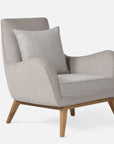 Made Goods Colten Upholstered Lounge Chair in Dark Gray Wood