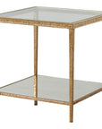 Modern History Sculpture Square End Table