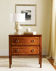 Modern History 2-Drawer Fruitwood Commode