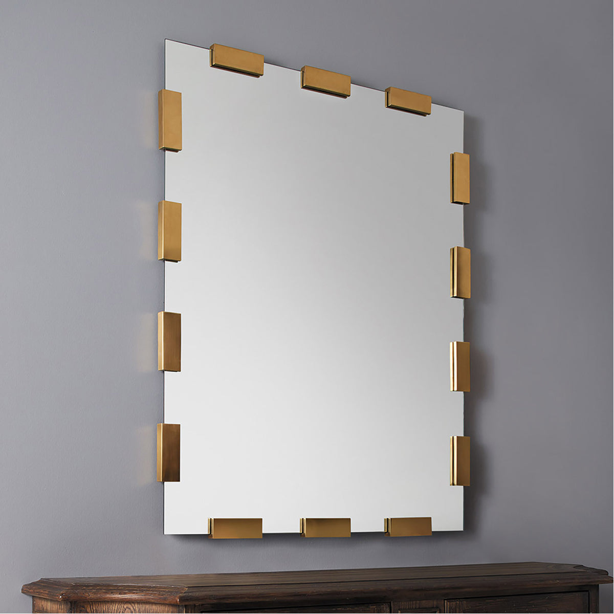 Modern History Rectangular Aplique Mirror