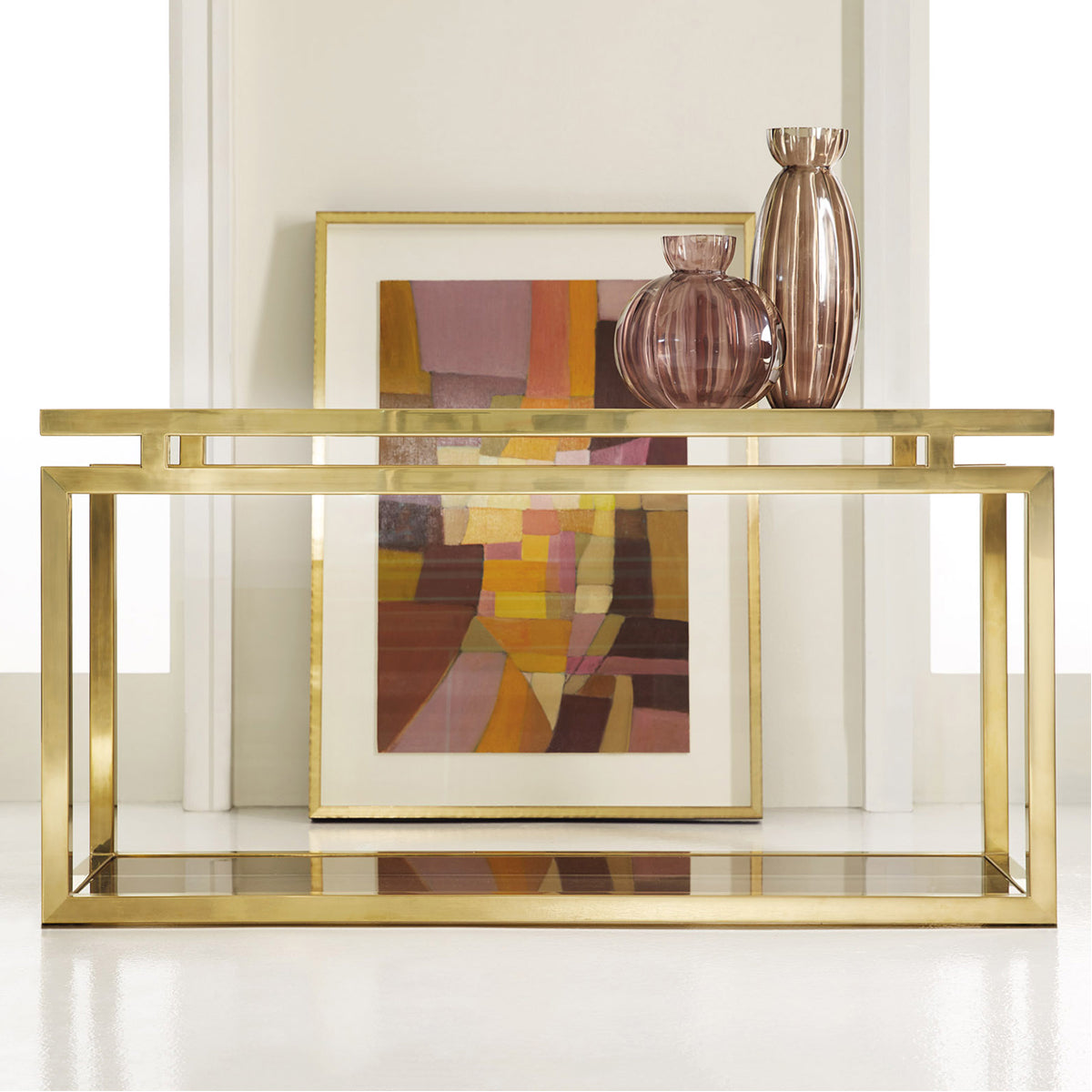 Modern History Stacked Console Table