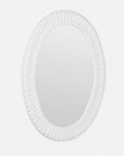Made Goods Ember Oval Ribbed Mirror with Scalloped Edge